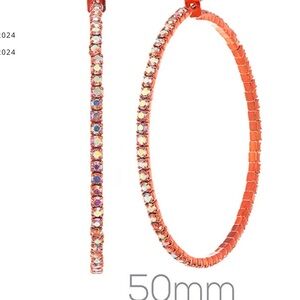 💎Gorgeous Colorful Rhinestone Hoop Earrings